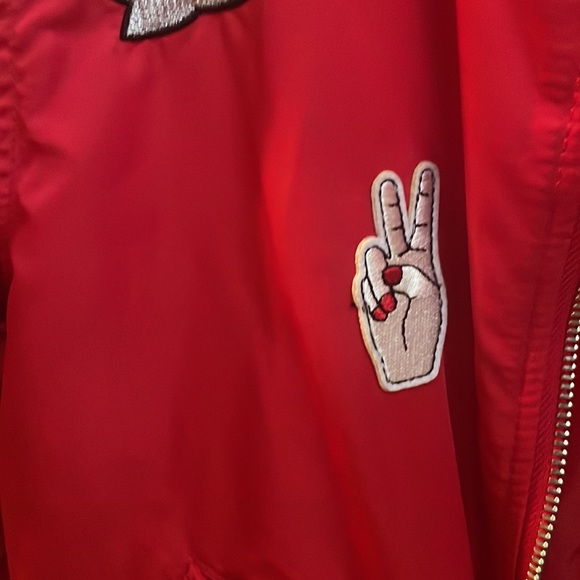 Red Kids Bomber Jacket - Picture 4 of 6